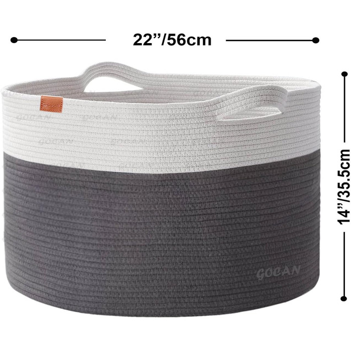 Кошик для зберігання велика корзина для білизни D55XH35см кошик для збору білизни кошик для зберігання ковдр подушок кошики для од