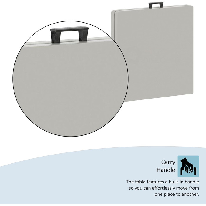 Складаний стіл Home Vida, 1,2 м, міцний, надзвичайно надійний, для кемпінгу, фуршету, весілля, ринку, саду, вечірки, багажника автомобіля, пікніка, для використання в приміщенні та на вулиці, складаний, білий 122 см