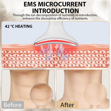 Масажер для обличчя AOGOE проти зморшок, пристрій для обличчя 45 V Face Beauty Meter, пристрій для краси обличчя 3-в-1 для підтяжки та підтяжки шкіри, EMS масаж обличчя для жінок чоловіків V Shape Face пристрій