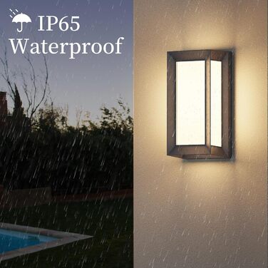 Вуличний настінний світильник Klighten E27 Цоколь, Макс 60 Вт, Сучасний зовнішній настінний світильник Зовнішній інтер'єрний насті