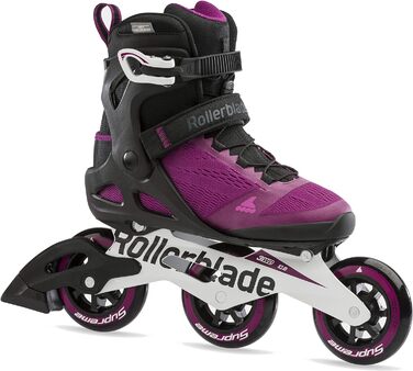 Роликові ковзани жіночі W Macroblade 100 3WD Adult, фіолетово-чорні, Performance Inline Skates 8 фіолетовий/чорний