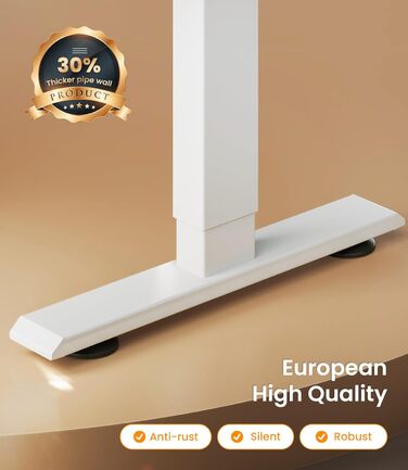 Електричний стіл MAIDeSITe з потужним двигуном, регульованою по висоті рамою столу з двосекційними ніжками та 4 налаштуваннями пам&39яті - T1 Pro (білий)