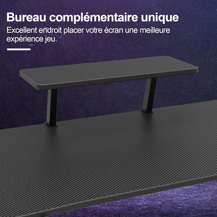Комп&39ютерний стіл K-frame, ігровий стіл з підставкою для контролера, підсклянник, гачок для навушників, ігровий стіл, ігровий стіл чорного кольору 100x55x90,5 см, офісний комп&39ютерний стіл