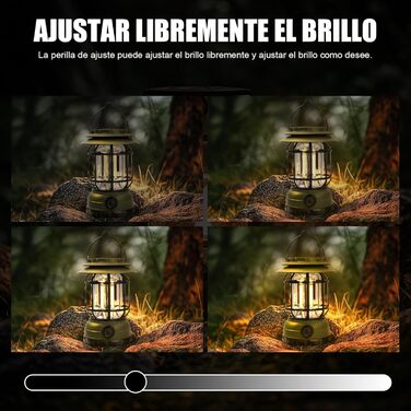 Акумуляторний кемпінговий ліхтар ExtraStar з 3 режимами, аварійне освітлення IPX4, водонепроникний для кемпінгу, походів, риболовлі, відключення електроенергії - оливково-зелений