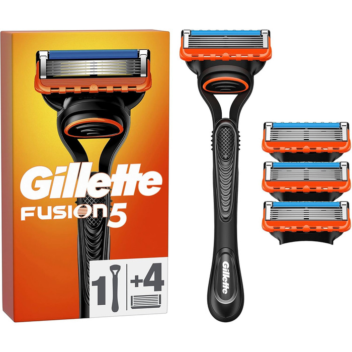 Волога бритва Gillette Fusion 5 чоловіча, бритва 4 леза бритви з 5-кратним лезом, подарунок для чоловіків Новий