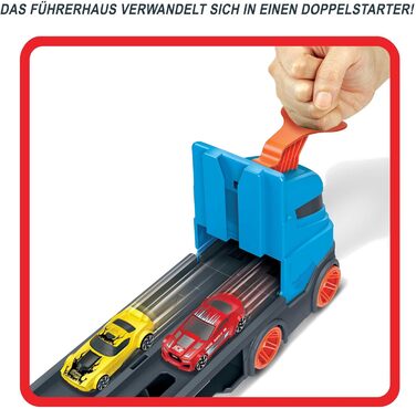 Гоночна траса 21 до транспортера, включаючи 3 іграшкові машинки, з подвійним стартером, функцією тригера та перемикачем, місцем дл