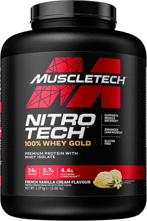 Протеїновий порошок MuscleTech NitroTech 100% Whey Gold, Vanilla, 2,27 кг