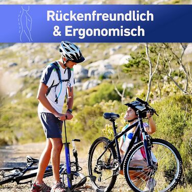 Велосипедний насос BYKLISTA для всіх типів вентилів Великий манометр 12 бар додатковий адаптер для вентиля Підлоговий насос для велосипедів Преміальний підлоговий насос для велосипедів