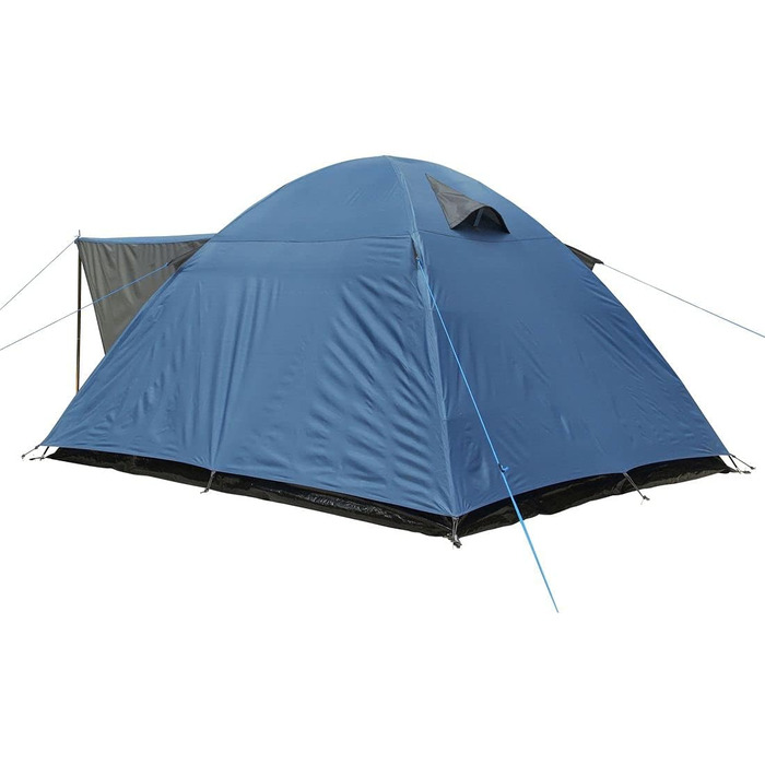 Намет Bosa 3-місний купольний намет із сонцезахисним навісом Вентиляція входу Водонепроникний із 3000 мм Синій сірий