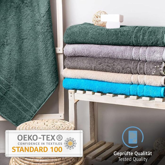 Набір рушників для сауни Komfortec 2 шт. 80x200 см з 100 бавовни, рушники для сауни XXL, рушник для сауни, м'який, великий, махров