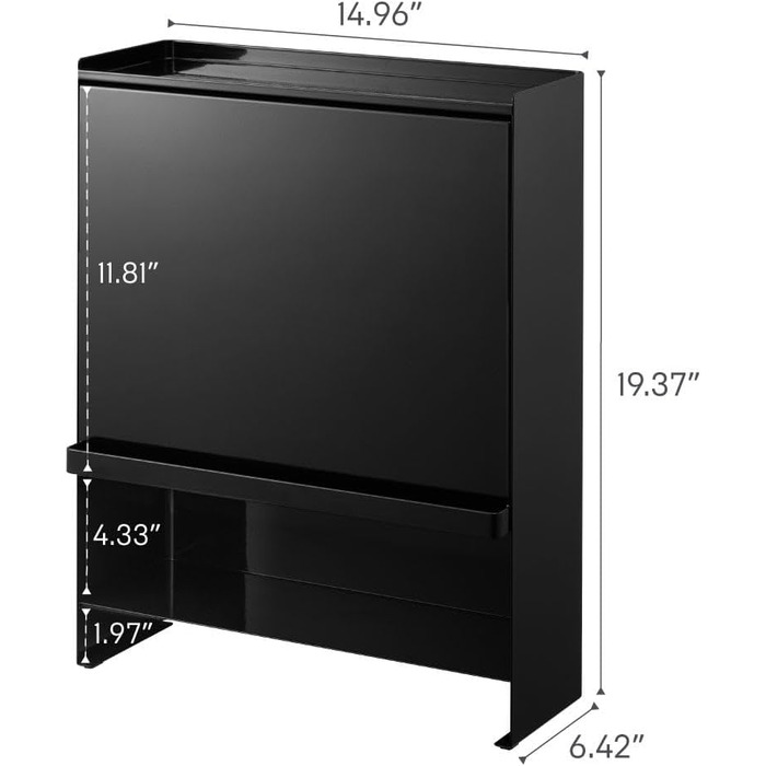 Рівнева підставка для приправ, чорна, сталь/POM смола, 38 x 16,3 x 49,2 см. Чорний колір 16,3 x 38 x 49,2 см (Д x Ш x В), 2010 TOWER 3-