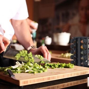 Карусель для спецій Relaxdays з 20 баночками для спецій, включаючи вставку-шейкер, обертова, багаторазова підставка для спецій для кухні, чорна