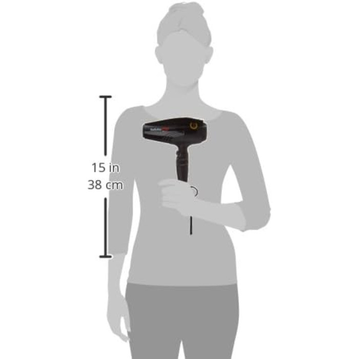 Фен Babyliss Pro BAB7000IE Rapido Ultra Light Фен з генератором іонів, чорний