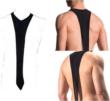 Чоловіче сексуальне нижню білизну Mankini Боді String Body Men Straps Thong Man Suspenders Thong Stretch High Cut Panties ONE Piece Borat Swimsuit Комбінезони Black