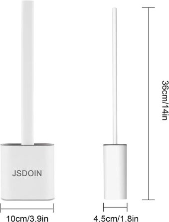 Щітка для туалету силіконова щітка для туалету та контейнер, щітка для туалету з швидковисихаючим тримачем стояча щітка для ванної