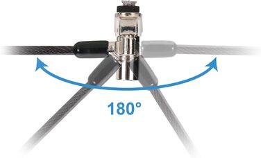 Замок для ноутбука з ключем, нано-слот, кабель 1,8 м, 02BN