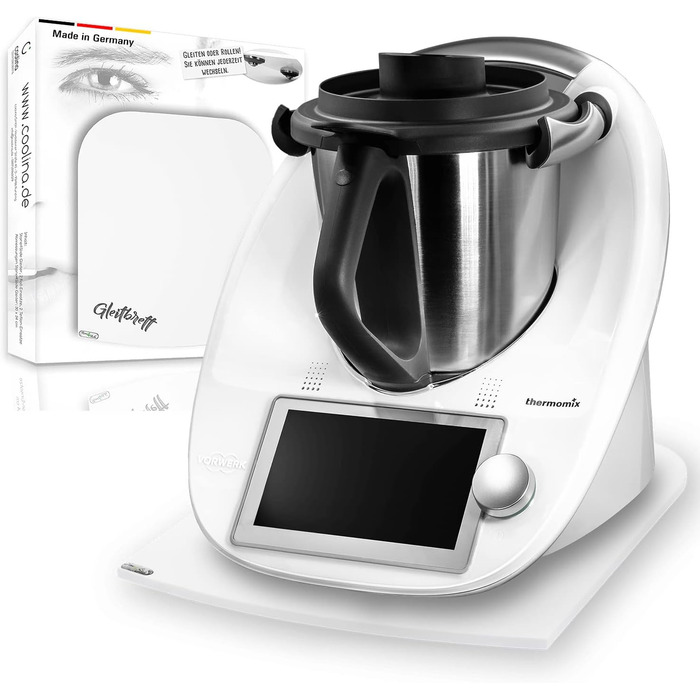 Ковзаюча дошка Coolina Premium для Thermomix - підходить для TM5, TM6 & TM31 - Високоякісний планер - виготовлений з акрилу - білий