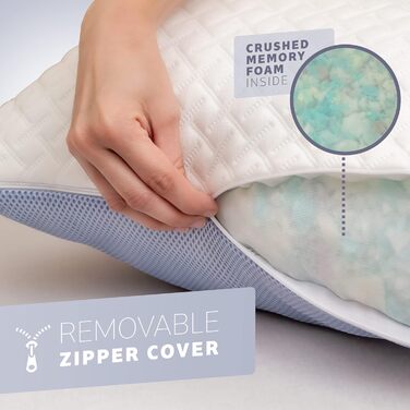 Ортопедична подушка преміум-класу 50x70 см, подушка з лускатками піни з ефектом пам&39яті, ергономічна підтримка шиї, подушка для сну на боці, подушка для сну на спині, подушка для підтримки плечей, чохол, який можна прати