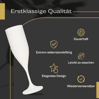 Келихи для шампанського пластикові дешеві пластикові одноразові, набір з 12 шт. ультрастійкий Tritan, твердий пластик, келих для ш