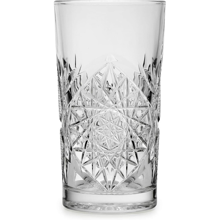 Довга склянка Libbey Hobstar - 355 мл / 35,5 мл - 6 шт. - вінтажний дизайн - можна мити в посудомийній машині - висока якість 6 шт