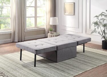 Крісло, шезлонг, табурет Atlantic Home Collection Finn, поліестер, сірий, ШхГхВ 80 см x 72 см x 43 см Сірий 80 см