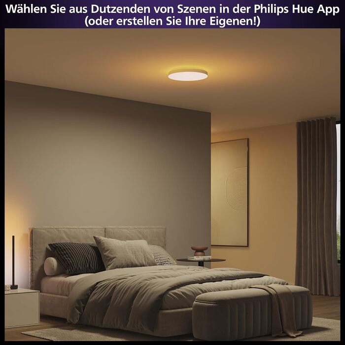 Стельовий світильник Philips Hue Datura Small, круглий, білий, діаметр 38,4 см