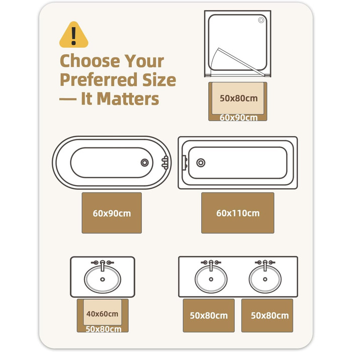 КОЛІР І ГЕОМЕТРІЯ Нековзні килимки для ванної, що миються, абсорбуючі килимки для ванної, м&39який килимок для ванної кімнати, килимок для ванної кімнати на підлогу, душ, ванну, пральню, темно-сірий, 40 x 60 см (прямокутний)