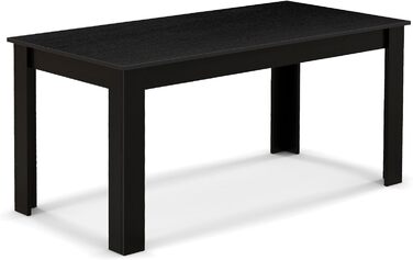 Обідній стіл GIANTEX для 6-8 осіб, 160 x 80 x 77 см, великий прямокутний дерев&39яний стіл, портативний кухонний стіл (до 150 кг), сучасний обідній стіл, письмовий стіл для їдальні, кухні, офісу (чорний)