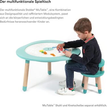 Білий Багатофункціональний дитячий ігровий столик Ніжки з регульованою висотою У комплекті чотири двосторонні ігрові диски, пазл та стільниця з натурального дерева білого кольору