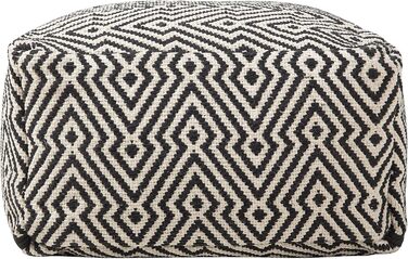 Пуф-табурет Beliani з сидінням у чорно-білому візерунку, бавовняний Mukki
