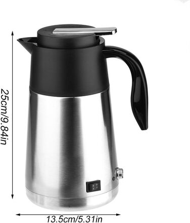 Електрочайник DEWIN для автомобіля, електрочайник портативний 1300мл автомобільний чайник з великою ємністю для подорожей 24В 240В