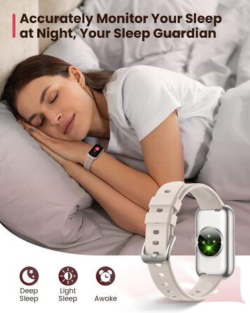 Жіночий смарт-годинник Sanorum, фітнес-годинник 1,47 дюйма з пульсометром, монітором сну SpO2, 24 спортивні режими, трекером активності, повідомленнями/WhatsApp, відстеженням менструального циклу, крокоміром, водонепроникним IP68, сумісним з Android та iO