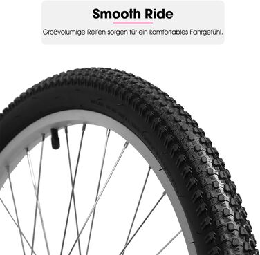 Жіночий гірський велосипед Hiland 24/26 дюймів, велосипед для дівчат та жінок, 18-швидкісний гірський велосипед з V-подібними гальмами, міцний гірський велосипед зі сталевою рамою, чорний/рожевий/білий, чорні колеса 24 дюйми