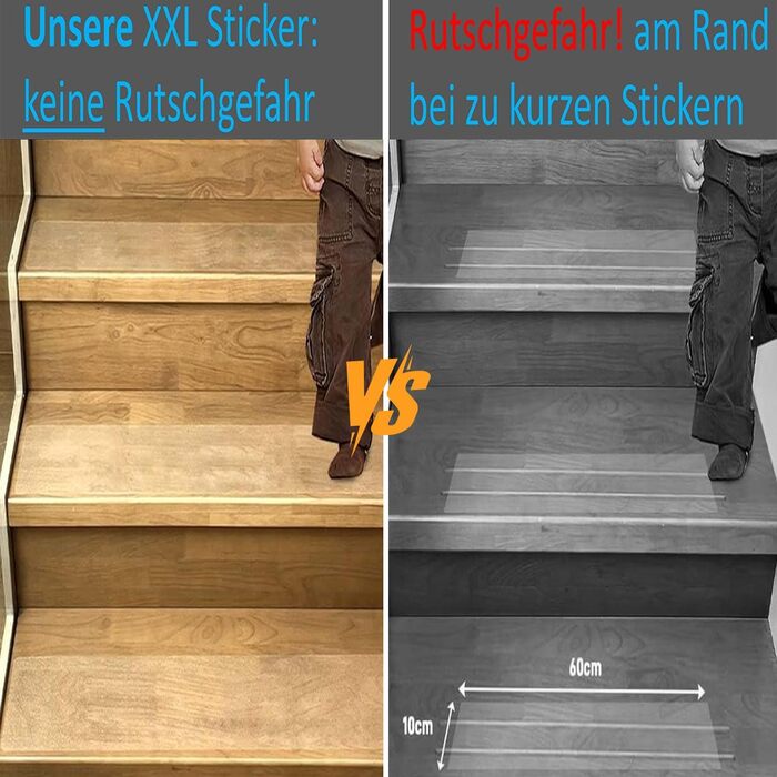 Килимки для сходів, протиковзкі килимки, самоклеючі килимки для сходів 15 x 80 см, 15 шт. , прозорі, протиковзка клейка стрічка, килимок для сходів, протиковзкі смужки, килимки для сходів для дерев&39яних сходів, протиковзкі килимки для підлоги