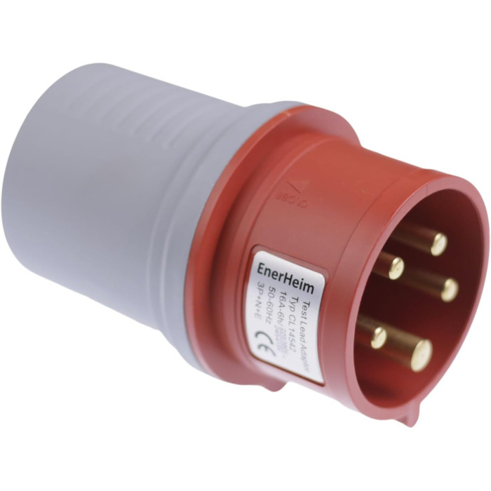 Випробувальний адаптер CEE 16A / 32A Трифазний випробувальний адаптер для вимірювання напруги, безпечний випробувальний інструмент для промисловості та технічного обслуговування (16 А, CEE 5P) 16 А CEE 5P