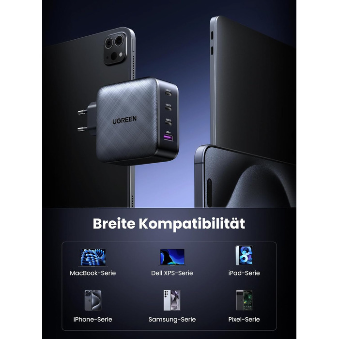 Зарядний пристрій USB C 65 Вт Блок живлення USB C 4 порти GaN Charger PD Зарядний пристрій сумісний з MacBook Pro/Air, iPhone 16/1