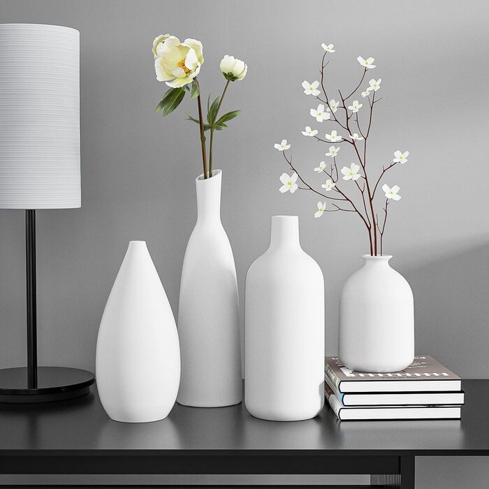 Вази Керамічний набір 4 висоти 22191711см, Вази для квітів Сучасний декор Естетика, Вази для пампасів Трава Квіти Прикраса столу Т