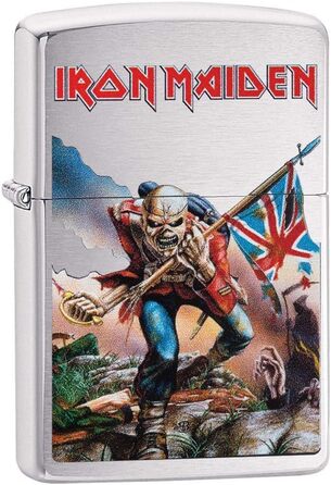 Запальничка Zippo 29432 Iron Maiden-Chrome Brushed-Spring 2017, срібляста, 5.8 x 3.8 x 2 см