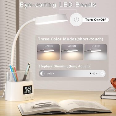 Дитяча настільна лампа EMOBACO, світлодіодна настільна лампа з RGB-підсвічуванням.