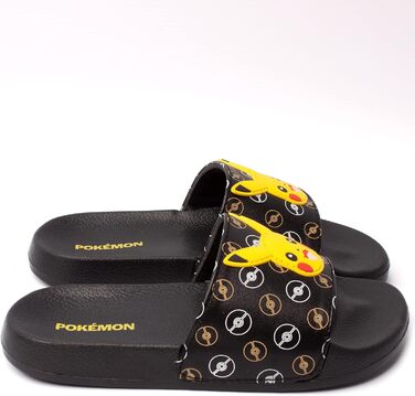 В&39єтнамки Pokemon для хлопчиків та дітей, сандалі Pikachu, пляжне взуття для душу, шльопанці, розмір 36, чорний