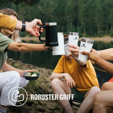 Мл - Термокружка зберігає пиво холодним протягом 7 годин - Термокружка з ручкою - Пивний кухоль у вінтажному стилі - Можна мити в