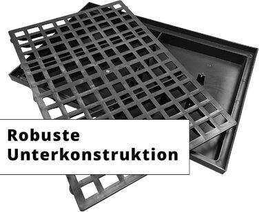 Скребок для взуття 40 x 60 см з піддоном гумовою сіткою та килимком зі щетини