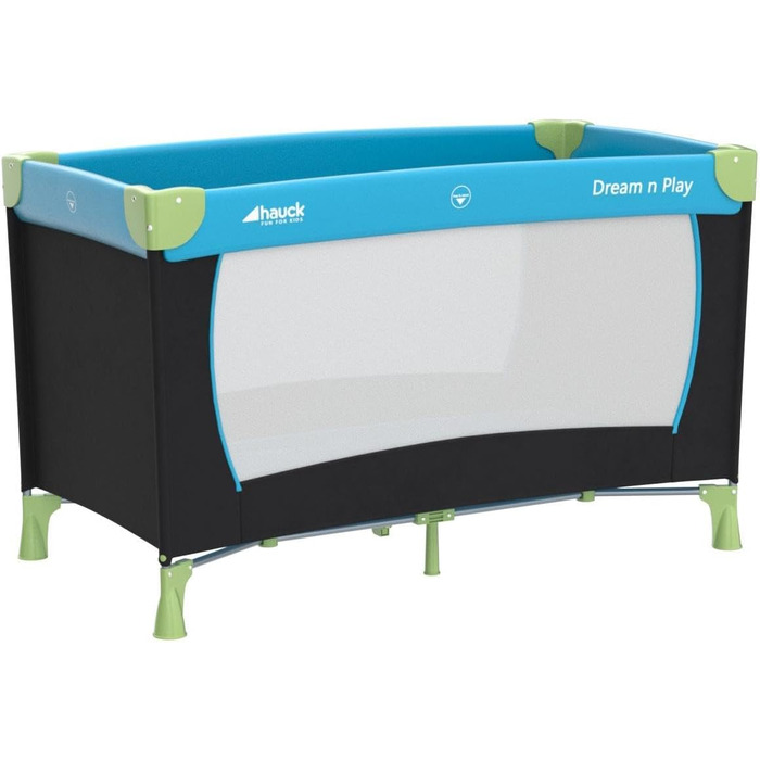 Дитяче ліжечко Hauck Dream n Play з матрацом - Складане дитяче ліжечко з сумкою - Водяно-блакитний