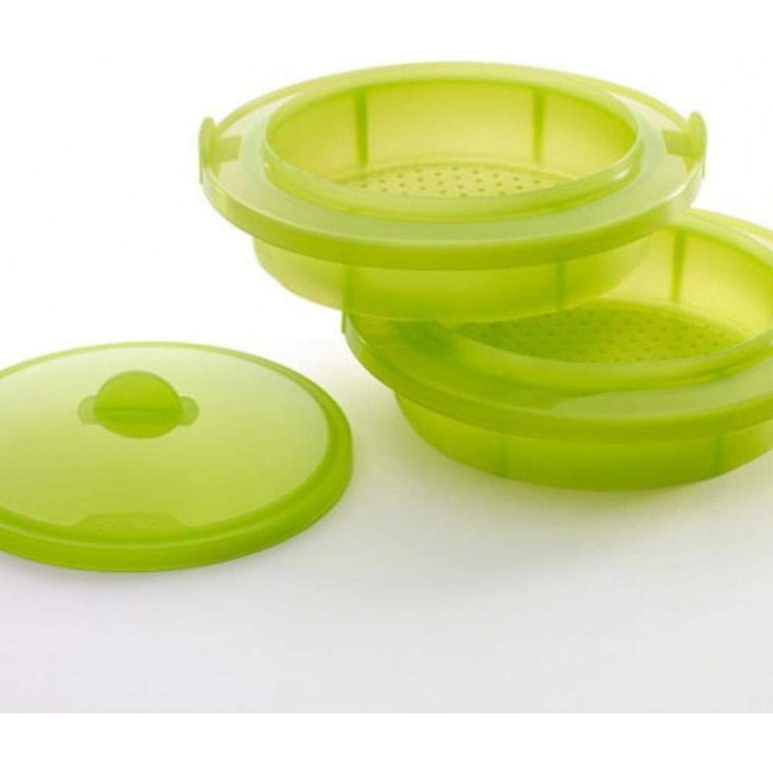 Ступінчаста насадка для відпарювача Lku, зелена, силіконова, 22 см 22x22x8 см, 2-