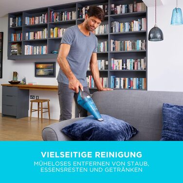 Акумуляторний ручний пилосос для вологого та сухого прибирання BlackDecker пилосос 7,2 В, WDC215WA-QW