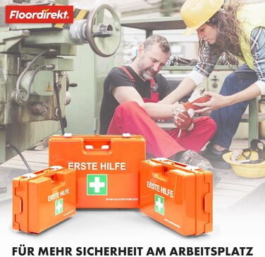 Аптечка для підприємств Floordirekt DIN 13157 з настінним кронштейном 1 комплект аптечки для дому, офісів та закладів громадського