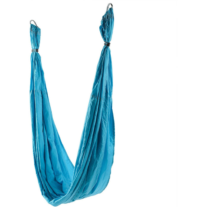 Гамак-гойдалка для повітряної йоги - гойдалка Flying Silk для фітнесу, антигравітація - навантаження 180 кг/400 фунтів (синій)