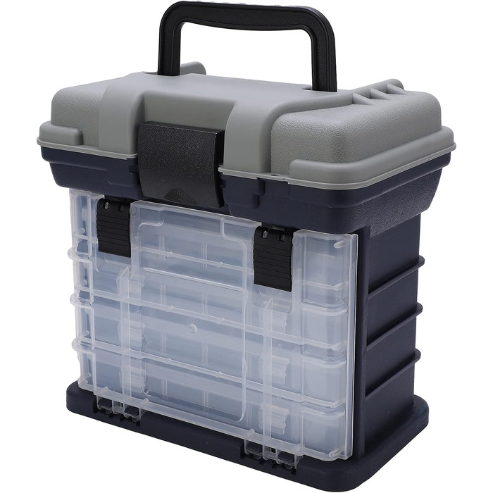 Шаровий контейнер для рибальських снастей, велика місткість 4-шарового контейнера з ручкою для глибоководної риболовлі та риболовлі з човна, 4-