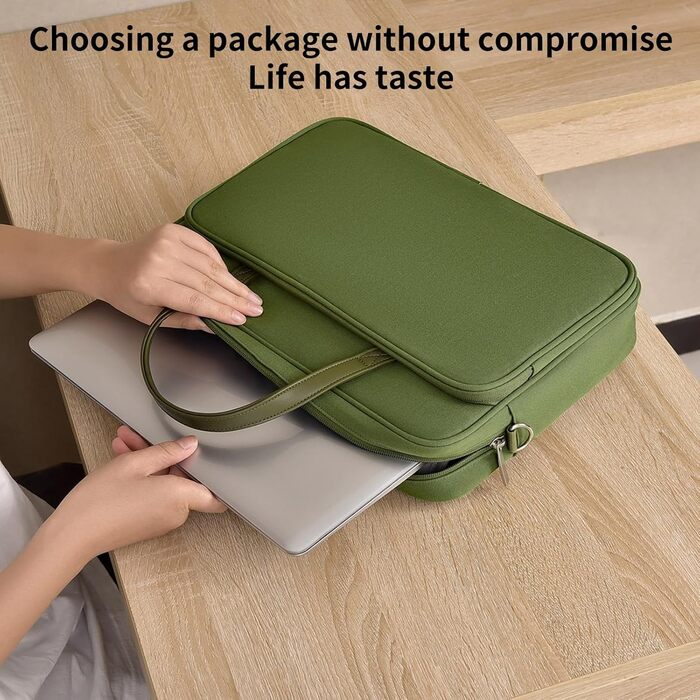 Чохол для ноутбука з плечовим ременем для ноутбуків діагоналлю 40,6 см (16 дюймів), містка ділова сумка для подорожей та поїздок н