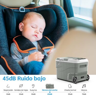 Портативний електричний холодильник, 38 л, подвійна зона охолодження, портативний, 12 В / 24 В постійного струму 100 240 Вольт змі